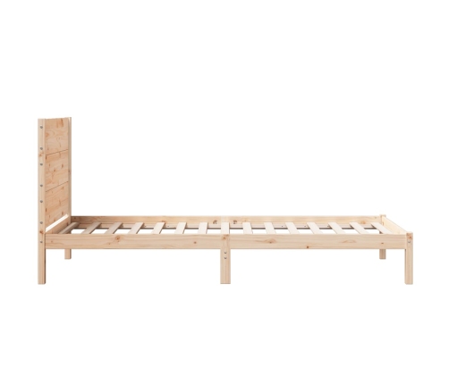 Cama extralarga sin colchón madera maciza 100x210 cm