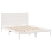 Cama extralarga sin colchón madera maciza blanca 140x210 cm