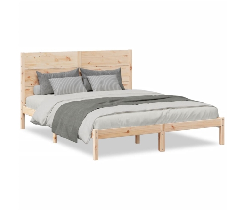 Cama extralarga sin colchón madera maciza 160x210 cm