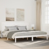 Cama extralarga sin colchón madera maciza blanca 160x210 cm