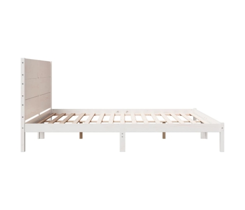 Cama extralarga sin colchón madera maciza blanca 180x210 cm