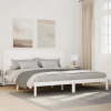 Cama extralarga sin colchón madera maciza blanca 200x210 cm