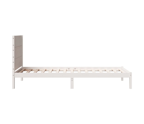 Cama extralarga sin colchón madera maciza blanca 100x220 cm