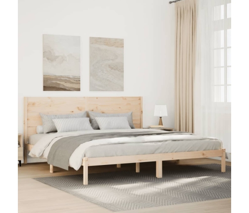 Cama extralarga sin colchón madera maciza 180x220 cm