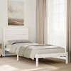 Cama extralarga sin colchón madera maciza blanca 100x210 cm