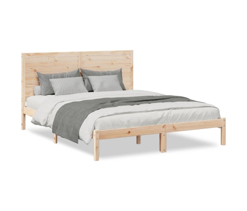 Cama extralarga sin colchón madera maciza 140x210 cm