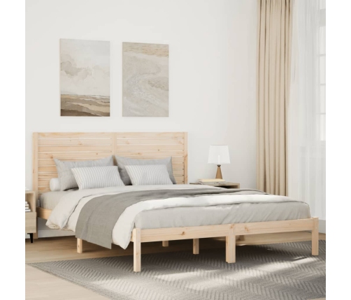 Cama extralarga sin colchón madera maciza 140x210 cm