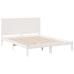 Cama extralarga sin colchón madera maciza blanca 160x210 cm