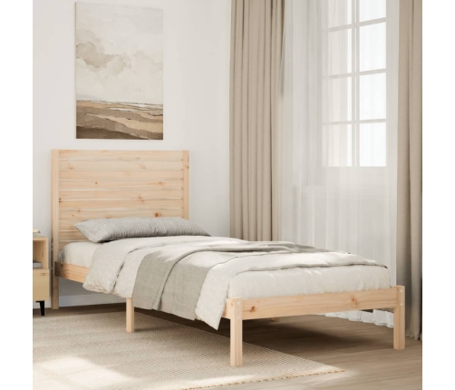 Cama extralarga sin colchón madera maciza 90x220 cm