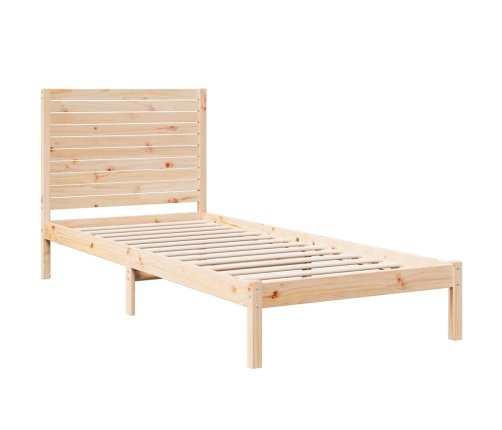 Cama extralarga sin colchón madera maciza 100x220 cm