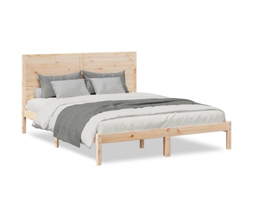 Cama extralarga sin colchón madera maciza 140x220 cm