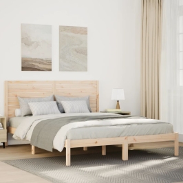 Cama extralarga sin colchón madera maciza 140x220 cm