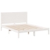 Cama extralarga sin colchón madera maciza blanca 160x220 cm