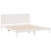 Cama extralarga sin colchón madera maciza blanca 200x220 cm