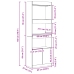 Aparador alto madera de ingeniería roble Sonoma 63x33x180 cm