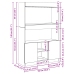 Aparador alto madera de ingeniería roble Sonoma 92x33x140 cm