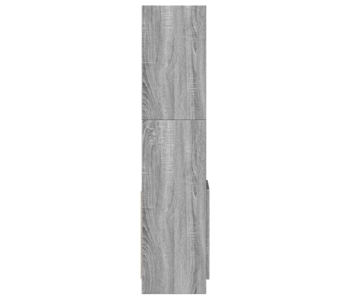 Aparador alto madera de ingeniería gris Sonoma 92x33x140 cm