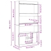 Aparador alto madera de ingeniería roble Sonoma 92x33x180 cm