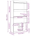 Aparador alto madera de ingeniería gris hormigón 92x33x180 cm