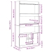 Aparador alto madera de ingeniería gris Sonoma 92x33x180 cm