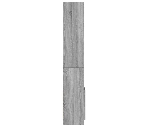 Aparador alto madera de ingeniería gris Sonoma 92x33x180 cm