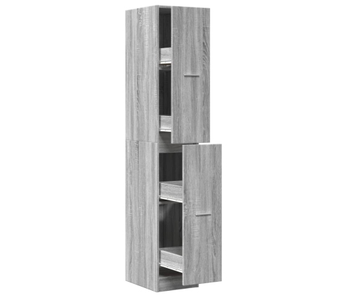 Armario botiquín madera ingeniería gris Sonoma 30x41x174,5 cm