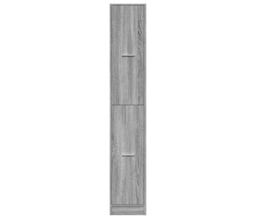 Armario botiquín madera ingeniería gris Sonoma 30x41x174,5 cm