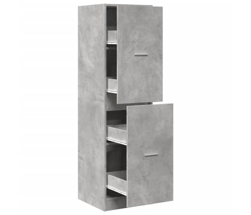 Armario botiquín madera ingeniería gris hormigón 40x41x144,5 cm