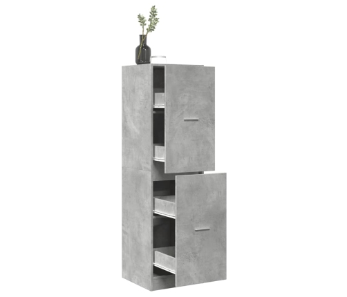 Armario botiquín madera ingeniería gris hormigón 40x41x144,5 cm