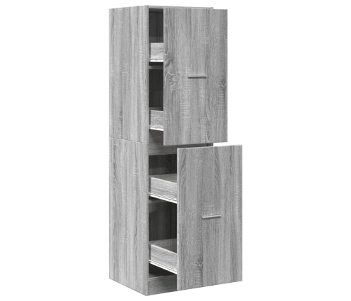 Armario botiquín madera ingeniería gris Sonoma 40x41x144,5 cm