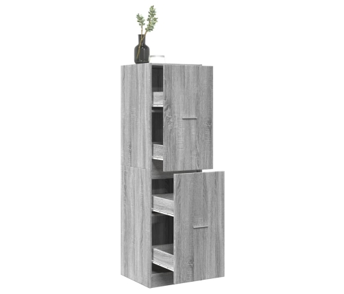 Armario botiquín madera ingeniería gris Sonoma 40x41x144,5 cm