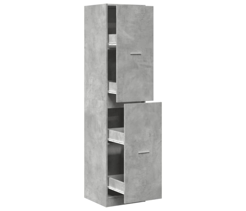 Armario botiquín madera ingeniería gris hormigón 40x41x144,5 cm