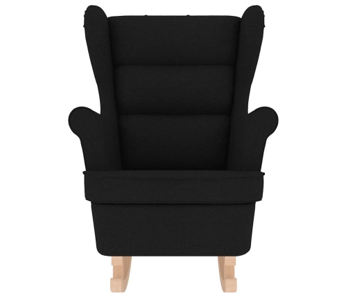 Silla mecedora de tela negro 74x90x102 cm