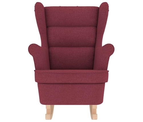 Silla mecedora de tela rojo vino tinto 74x90x102 cm