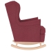 Silla mecedora de tela rojo vino tinto 74x90x102 cm