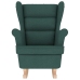 Silla mecedora de tela verde oscuro 74x90x102 cm