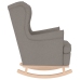 Silla mecedora de tela taupe 74x90x102 cm