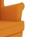 Silla mecedora de tela amarillo oscuro 74x90x102 cm