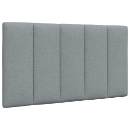 Cabecero de cama acolchado tela gris claro 80 cm