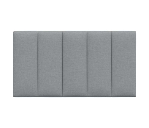 Cabecero de cama acolchado tela gris claro 80 cm