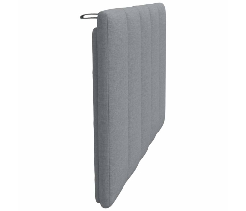 Cabecero de cama acolchado tela gris claro 80 cm