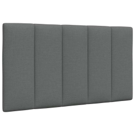 Cabecero de cama acolchado tela gris oscuro 80 cm