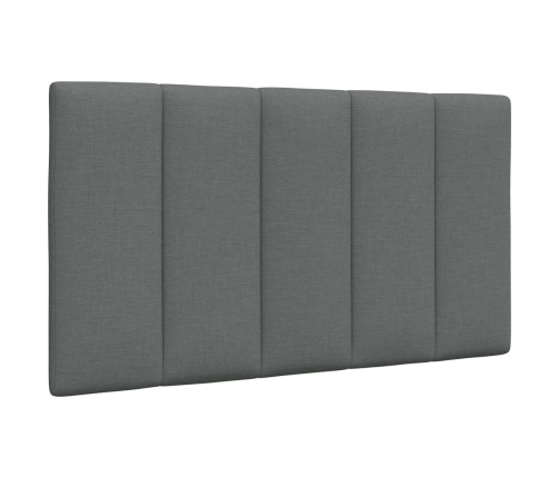 Cabecero de cama acolchado tela gris oscuro 80 cm