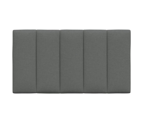 Cabecero de cama acolchado tela gris oscuro 80 cm