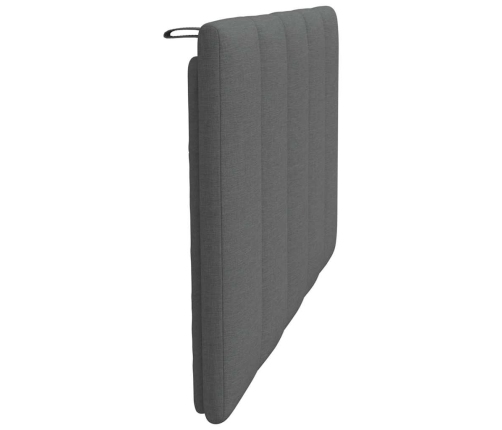 Cabecero de cama acolchado tela gris oscuro 80 cm