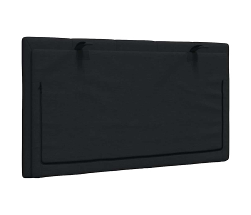 Cabecero de cama acolchado tela negro 80 cm