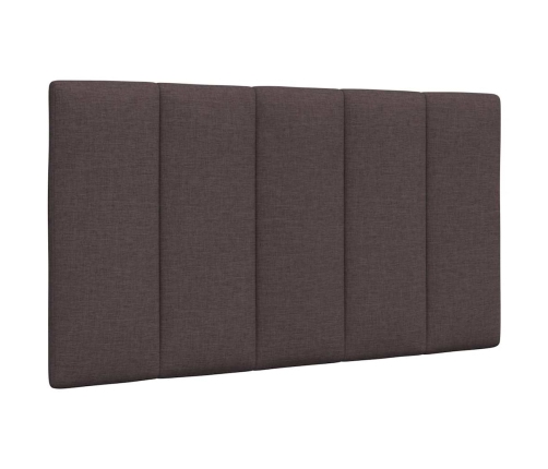 Cabecero de cama acolchado tela marrón oscuro 80 cm