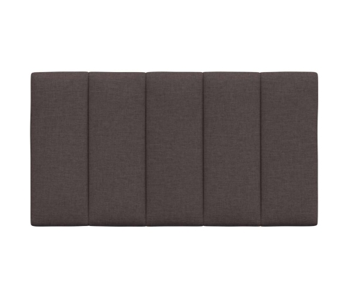 Cabecero de cama acolchado tela marrón oscuro 80 cm