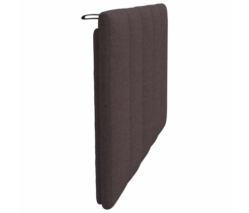 Cabecero de cama acolchado tela marrón oscuro 80 cm