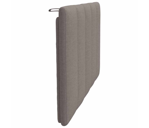 Cabecero de cama acolchado tela gris taupé 80 cm